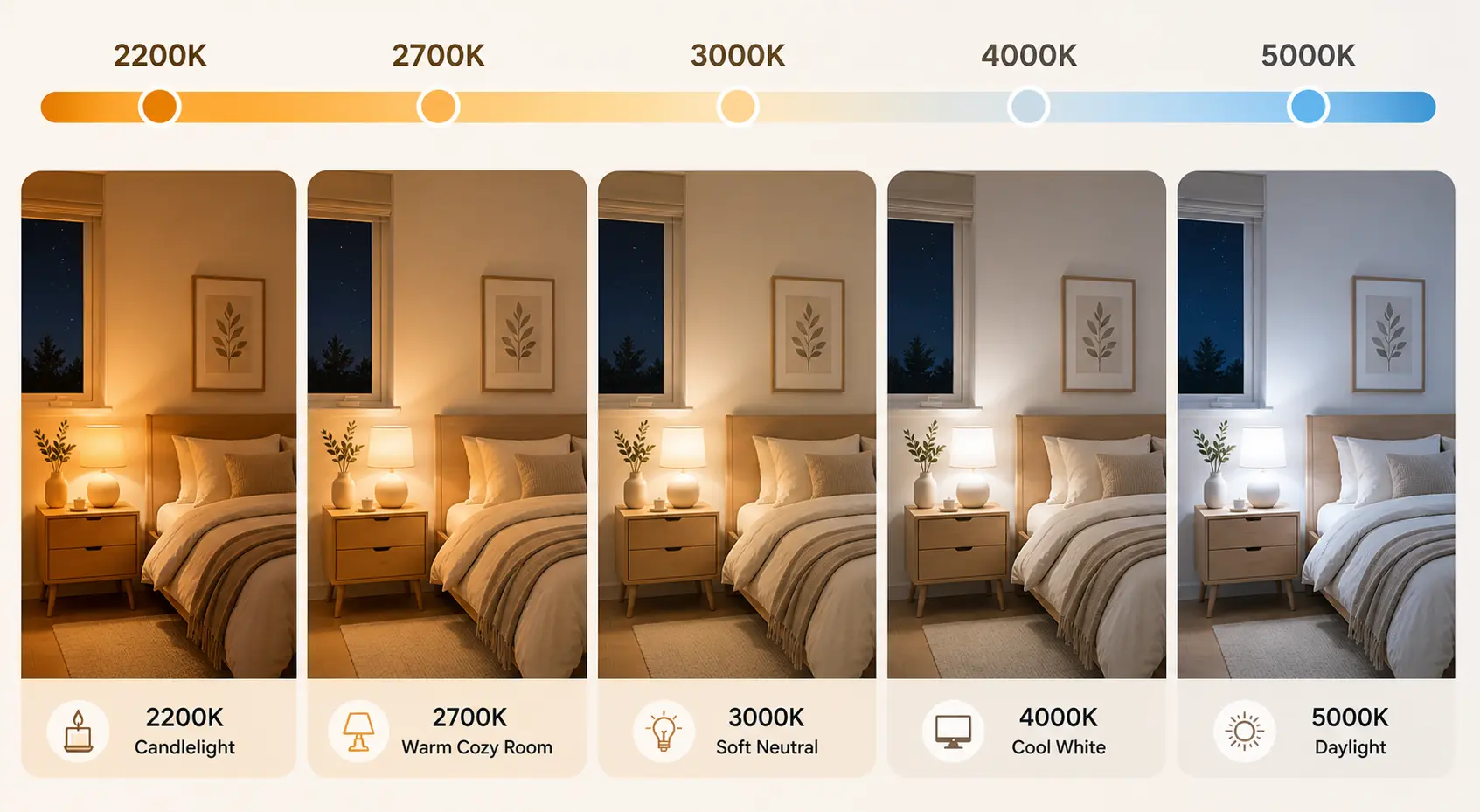 kelvin lighting color temperature range, AI-generated concept