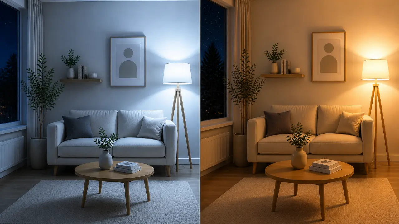 cold versus warm lighting, AI-generated concept