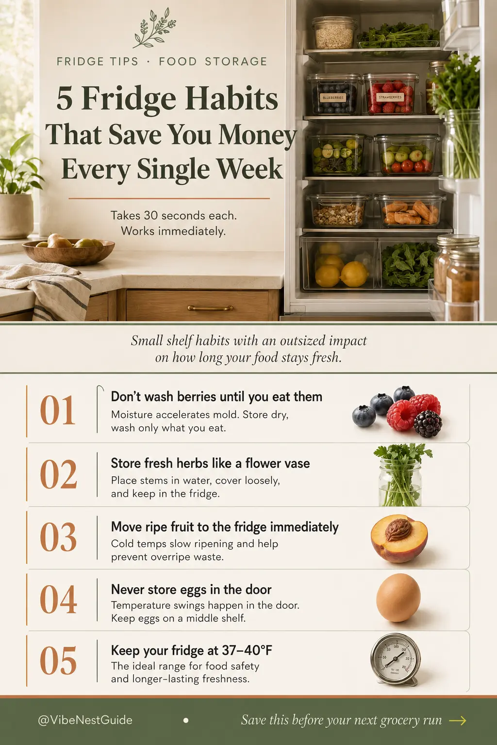 tips to keep foods fresh in fridge