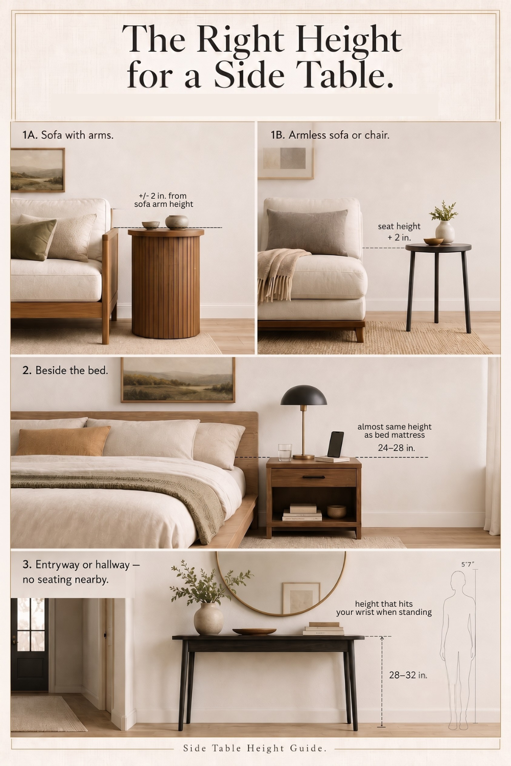 What Interior Designers Look for When Choosing a Side Table (It's Not What You Think) choosing the right side table height
