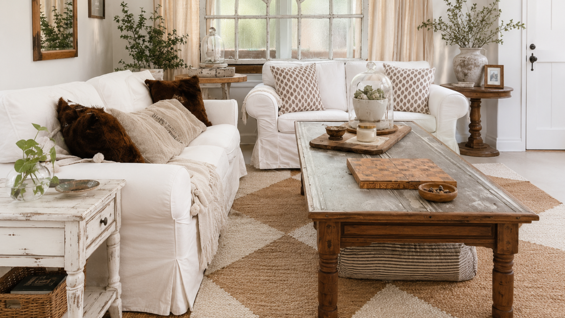 Best End Tables that Speak to Your Personal Style: Modern, Midcentury, Boho, Cottagecore, and Y2K cottagecore side table in a living room