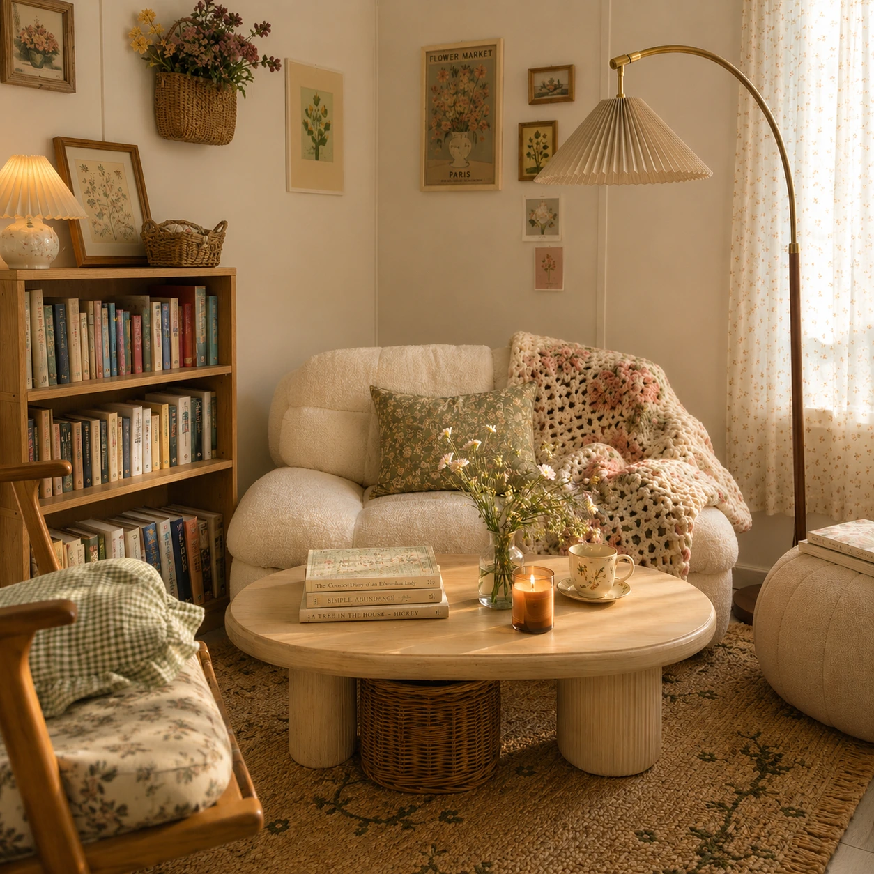 cozy cottagecore booknook