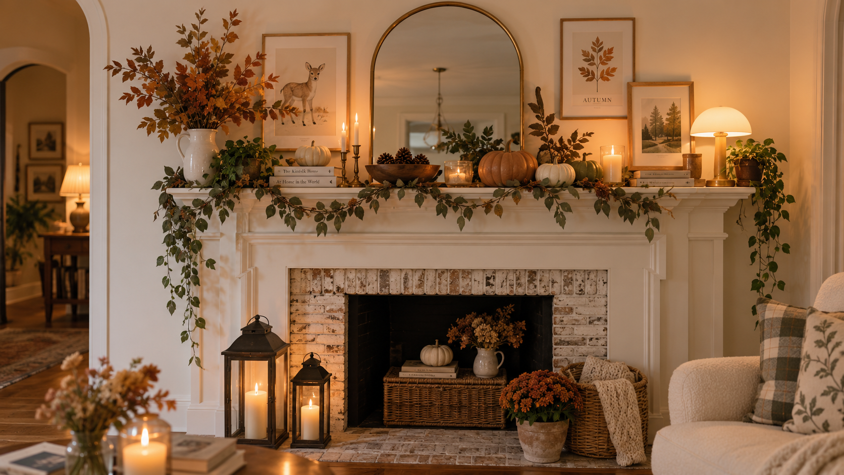 fall mantel decorations ideas