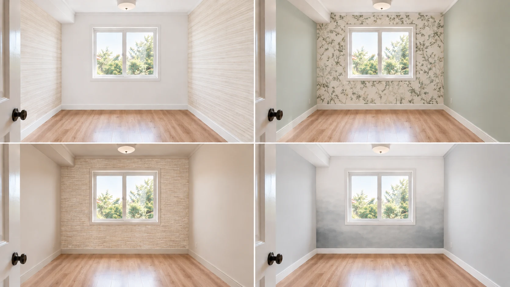 wallpaper and color palette tips to make a small room look bigger